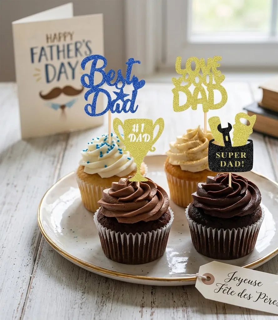 CupCake Topper Fête des Pères Légère