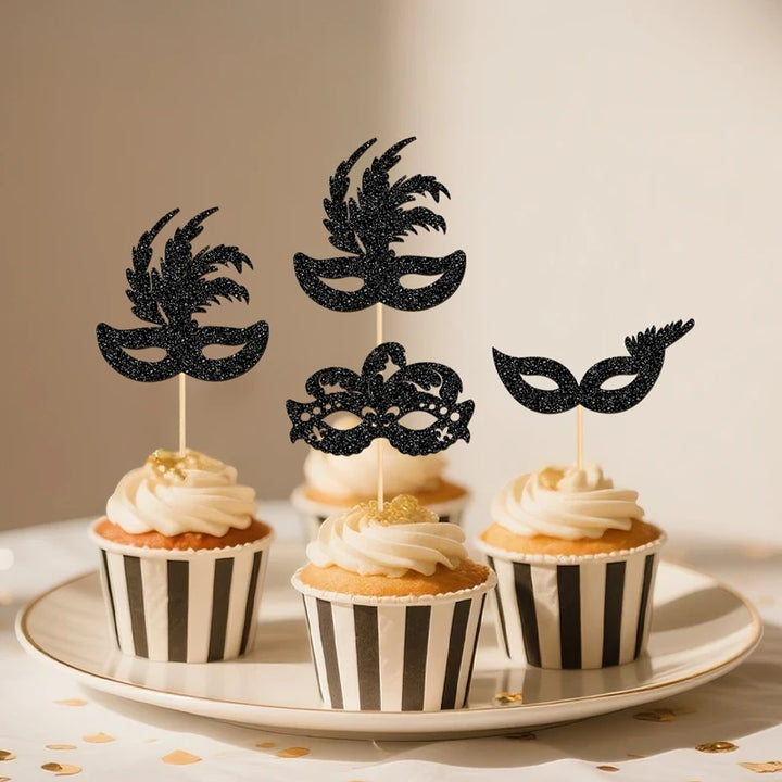 CupCake Topper Masques Noirs