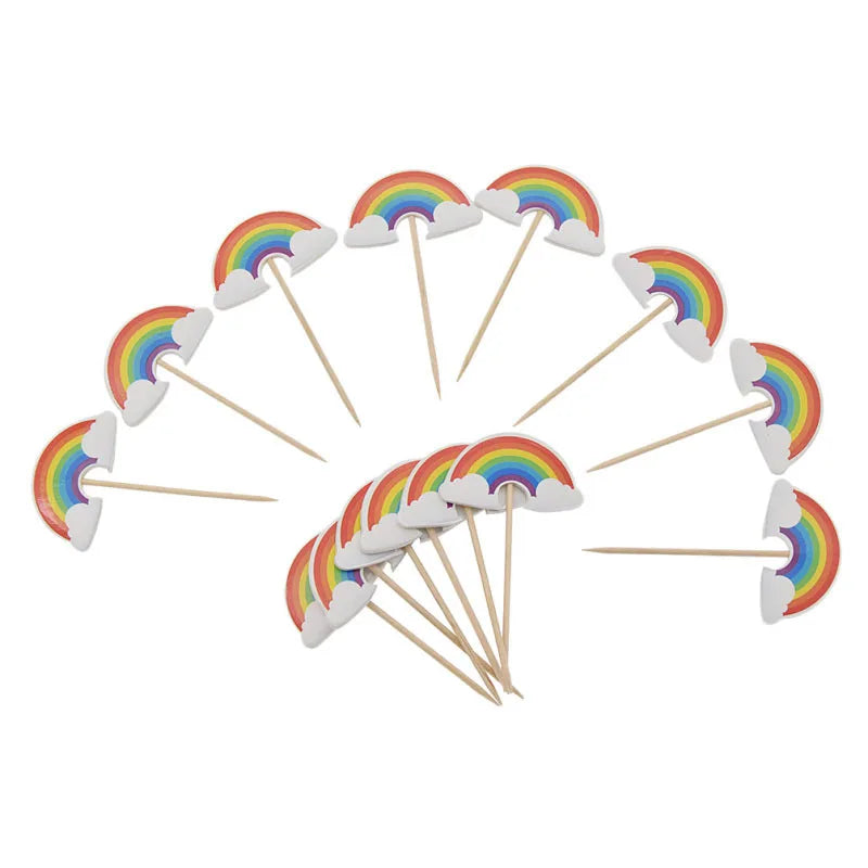 Cupcake Topper Arc-en-Ciel coloré