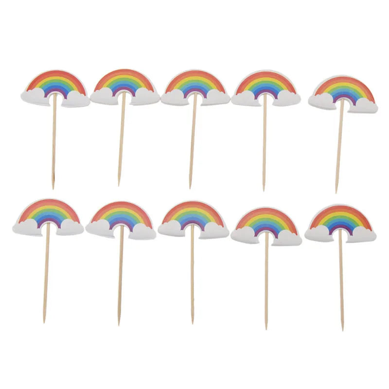 Cupcake Topper Arc-en-Ciel minimaliste