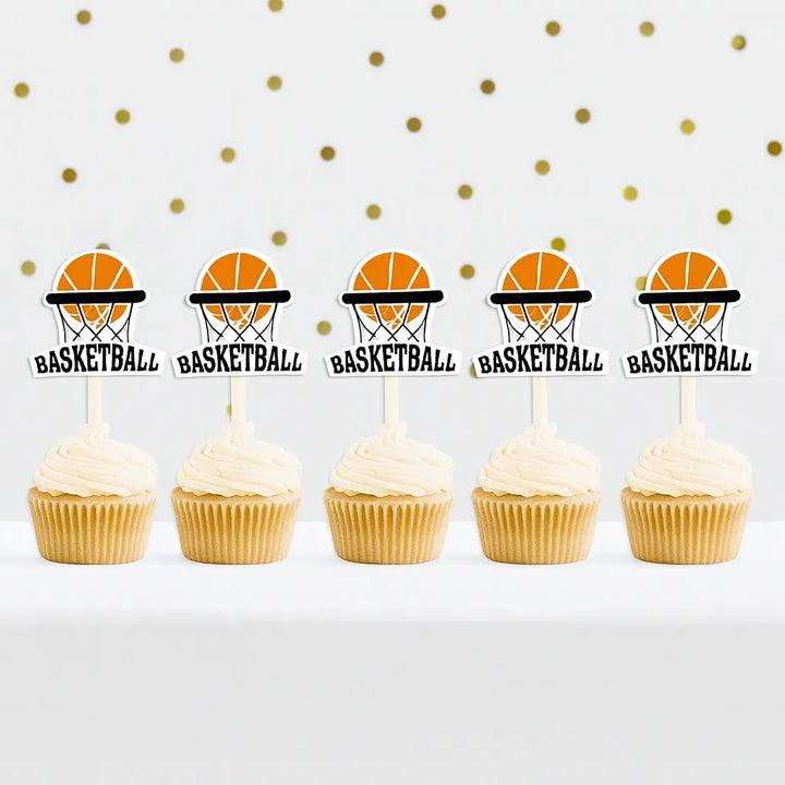 Cupcake Topper Basketball Stylé