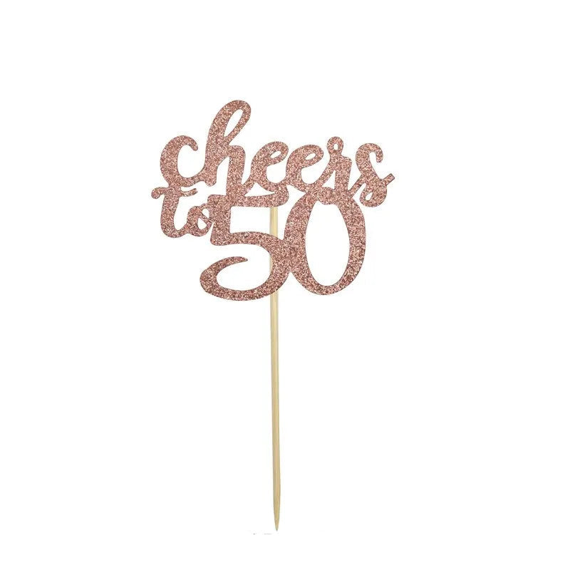 Cupcake Topper Cheers 50