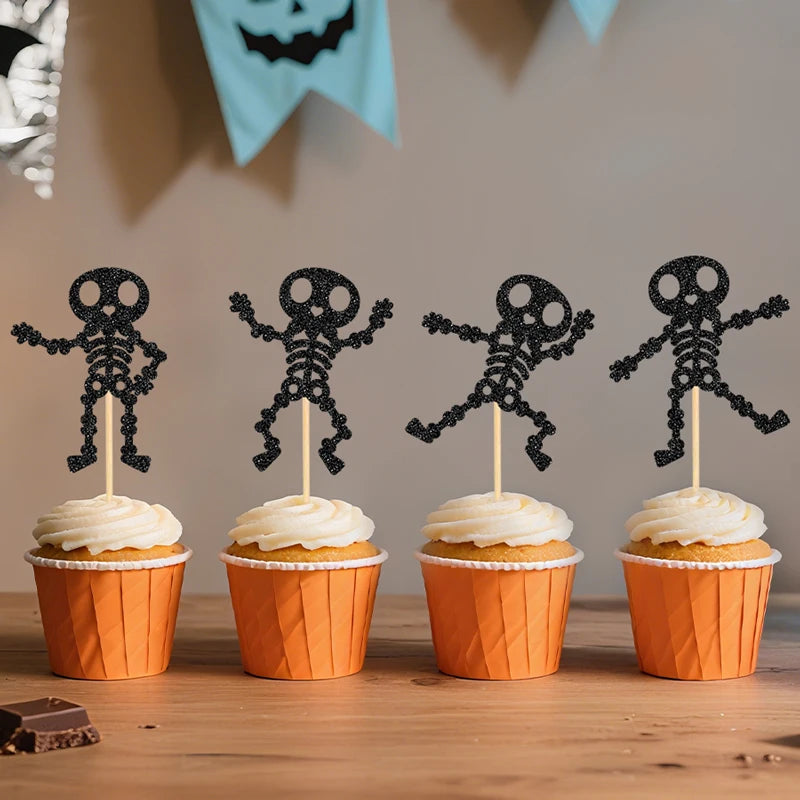 Cupcake Topper Squelette Dansant fun