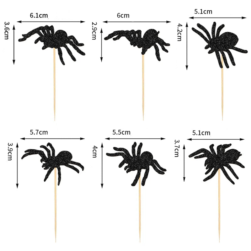 Cupcake Toppers Araignée réaliste