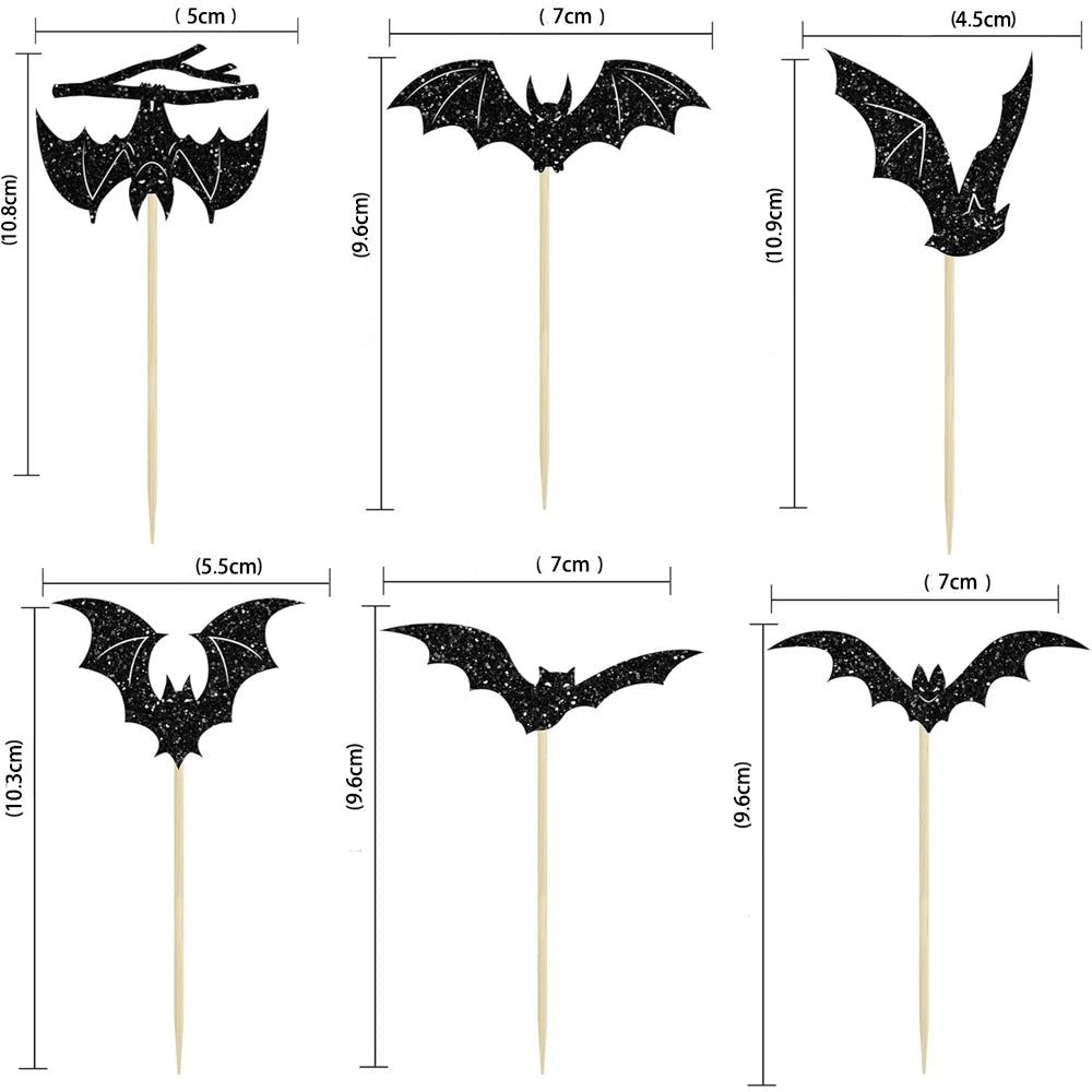 Cupcake Toppers Chauve-souris chic