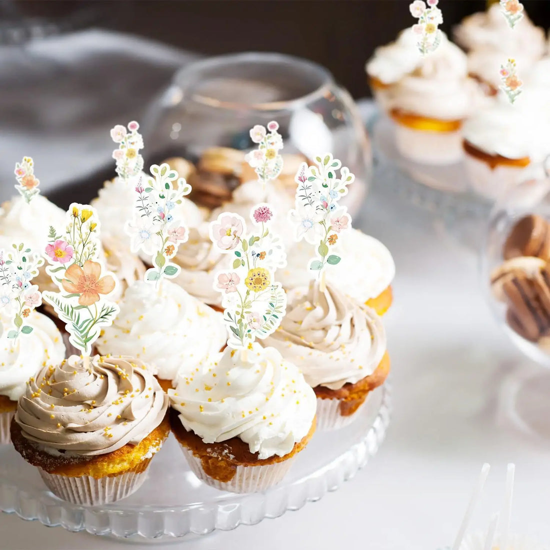 Cupcake Toppers Fleurs Sauvages