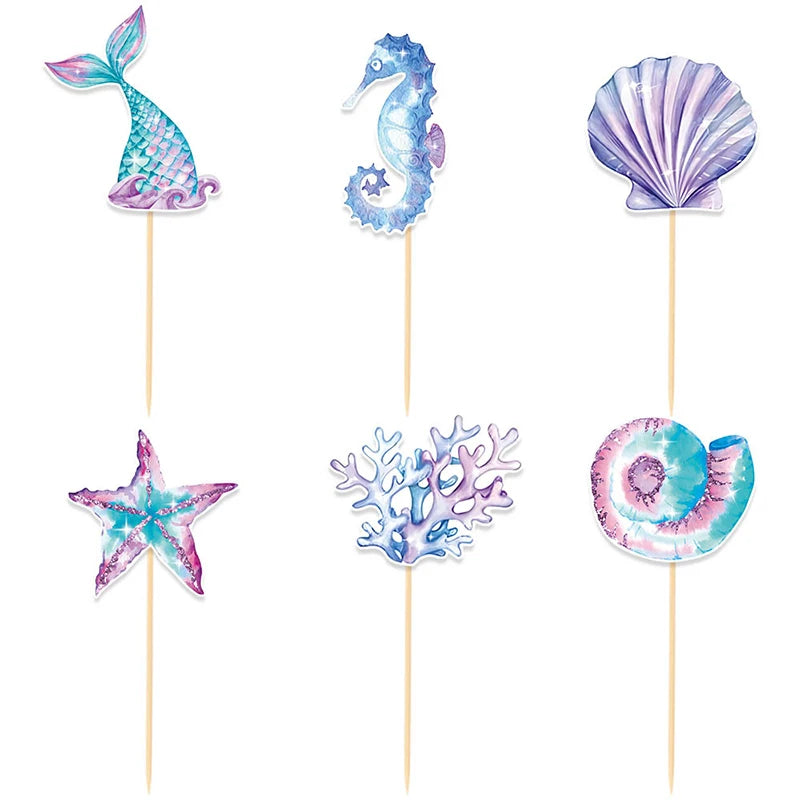 Cupcake Toppers Sirène Forme