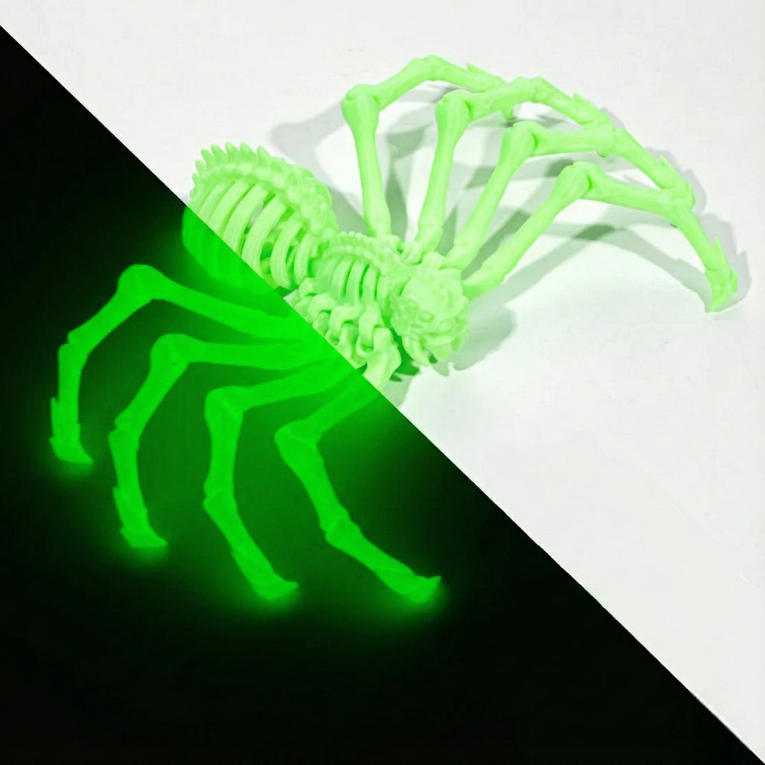 Déco Araignée Verte Fluorescente