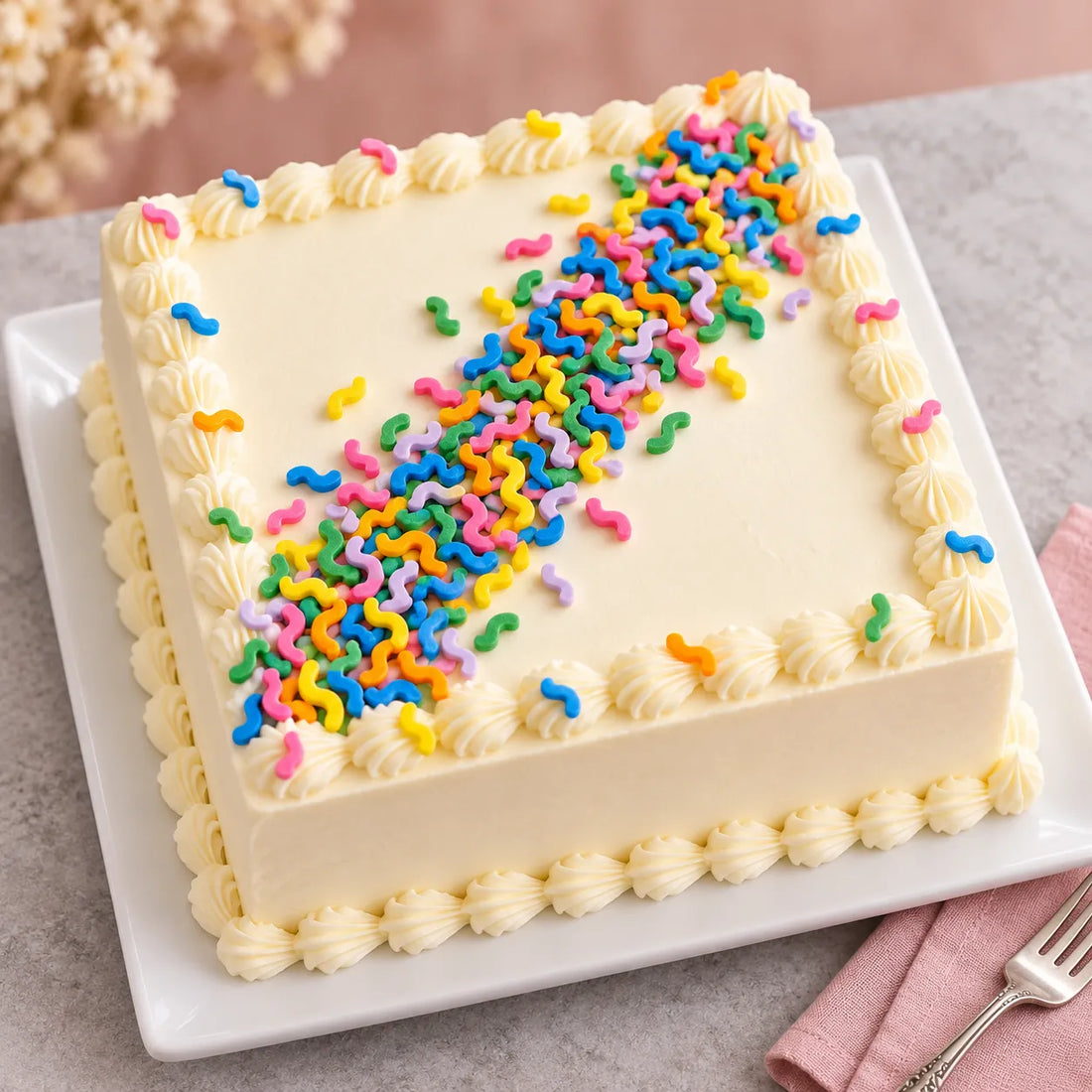 Déco Colorée Gâteau Vague Croquant