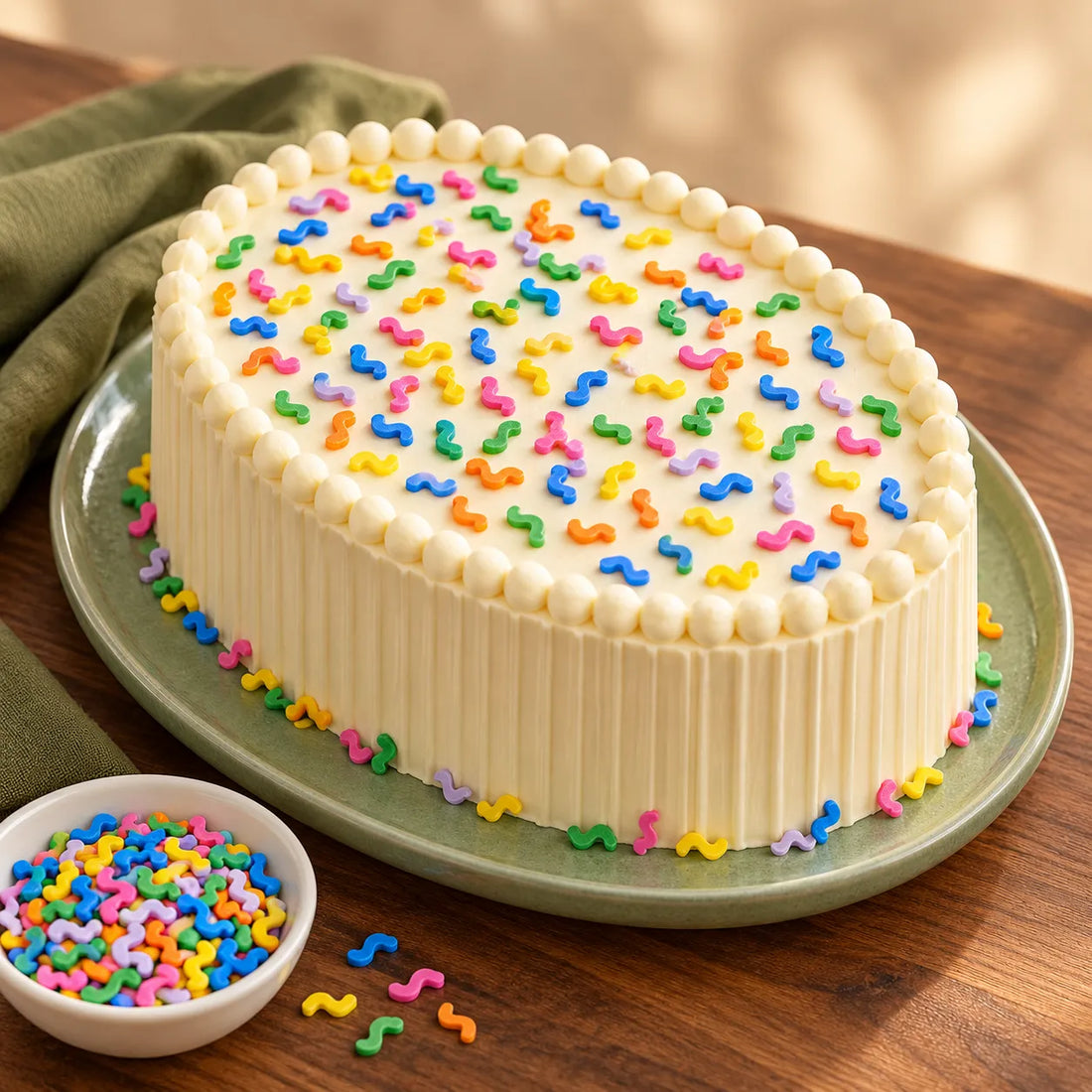 Déco Colorée Gâteau Vague Minimaliste