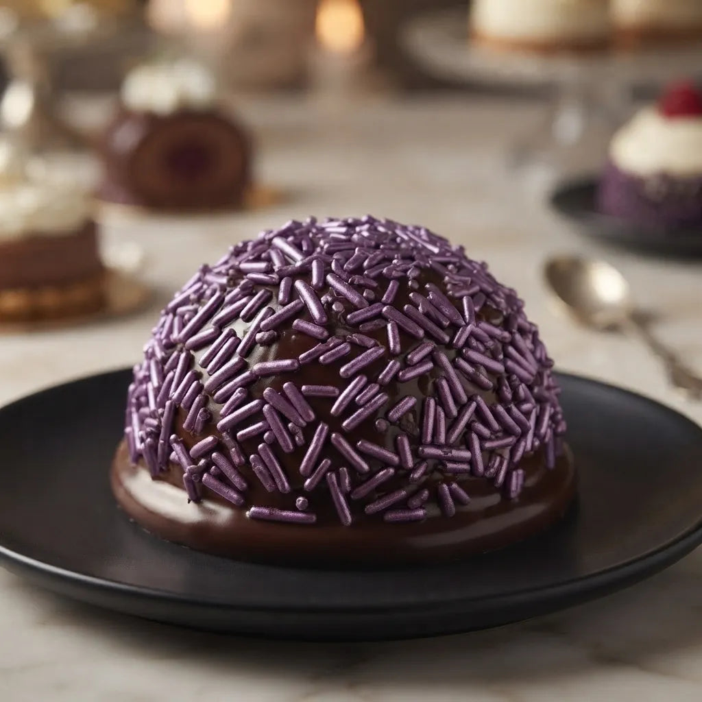 Déco Comestible Gâteau Violet Croquant