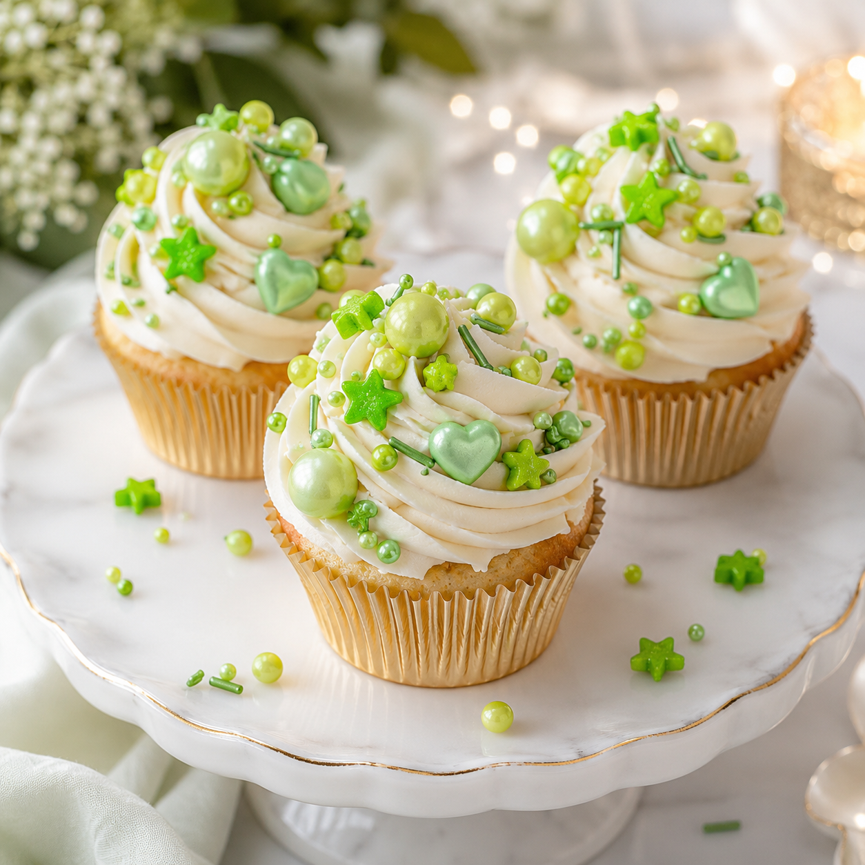 Déco Comestible Verte Pour Gâteau authentique