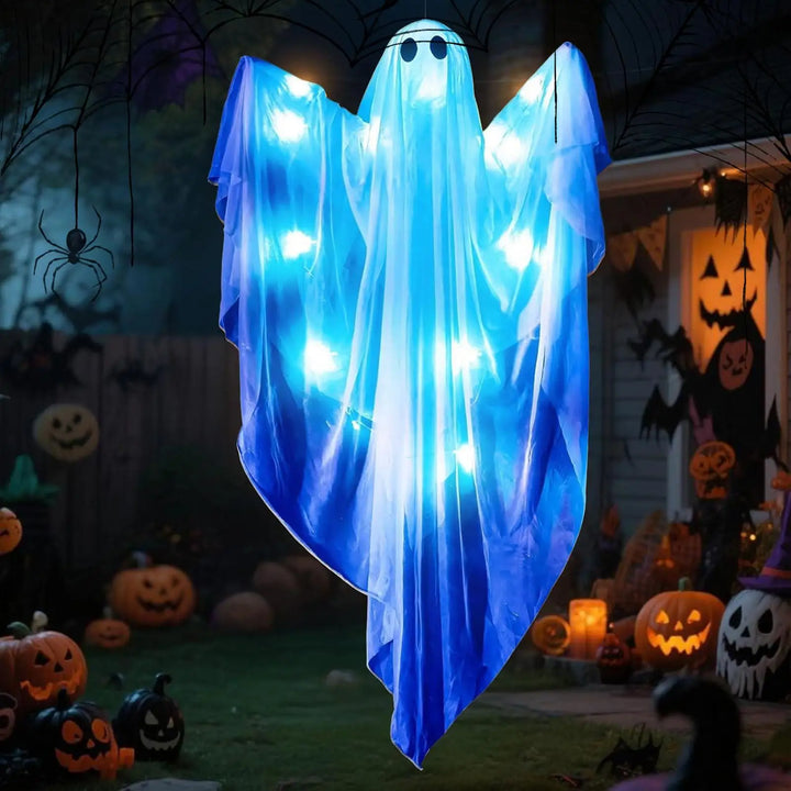 Déco Fantôme Halloween LED Bleu