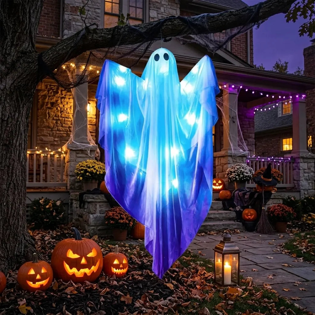 Déco Fantôme Halloween LED Bleu Moderne