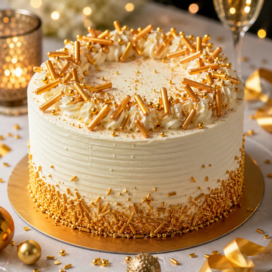 Déco Gâteau Orangée Raffiné