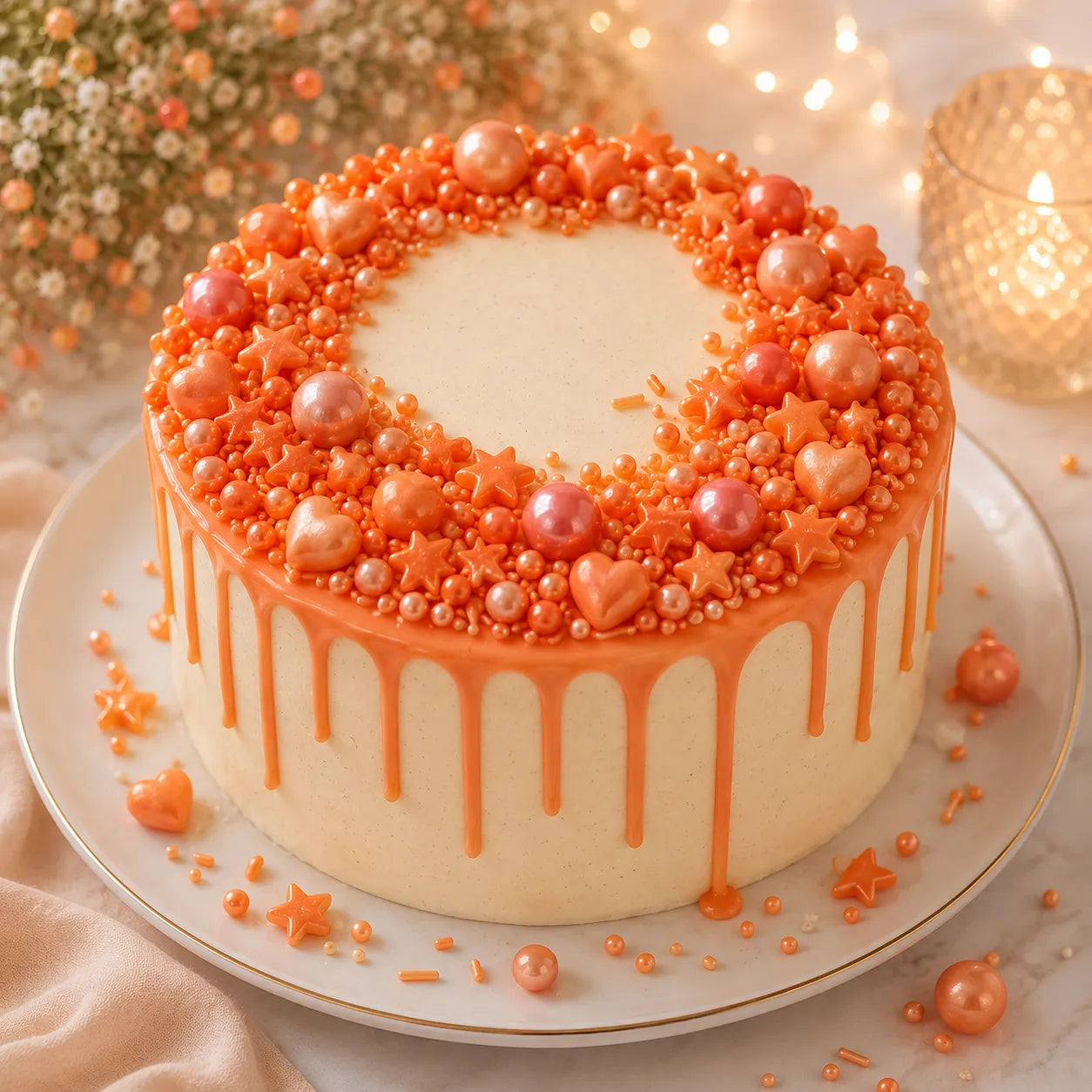 Déco Gâteau Orange En Sucre