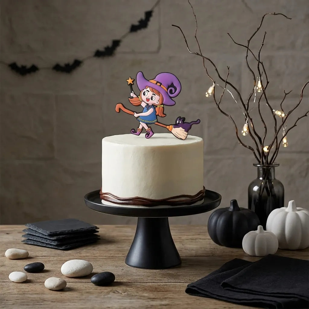 Déco Gâteau Petite Sorcière Unique