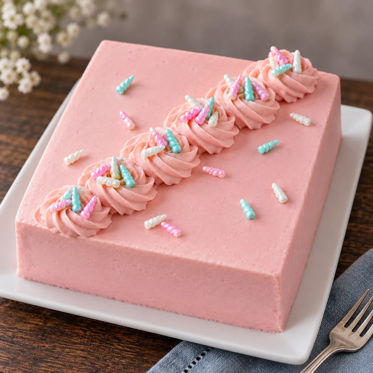 Déco Gâteau Unicorne Comestible Croquant