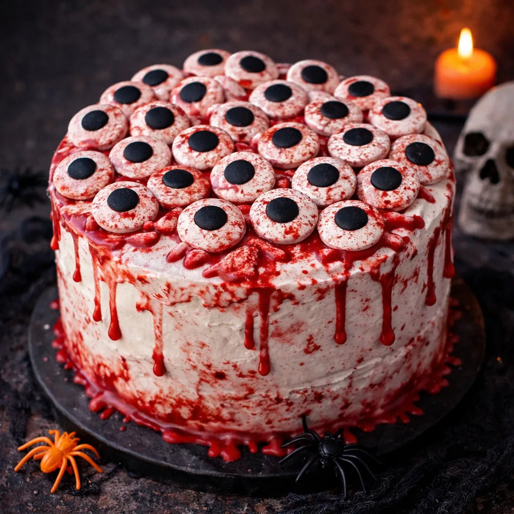 Déco Gâteau Œil Ensanglanté