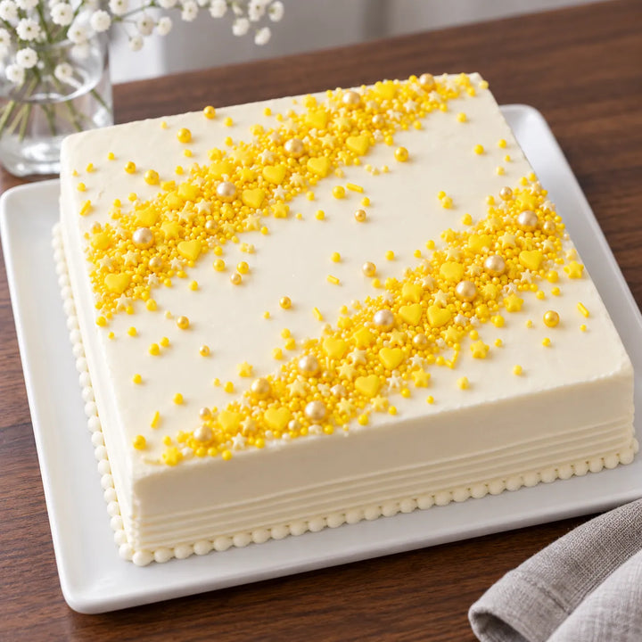 Déco Sucrée Gâteau Jaune Croquant