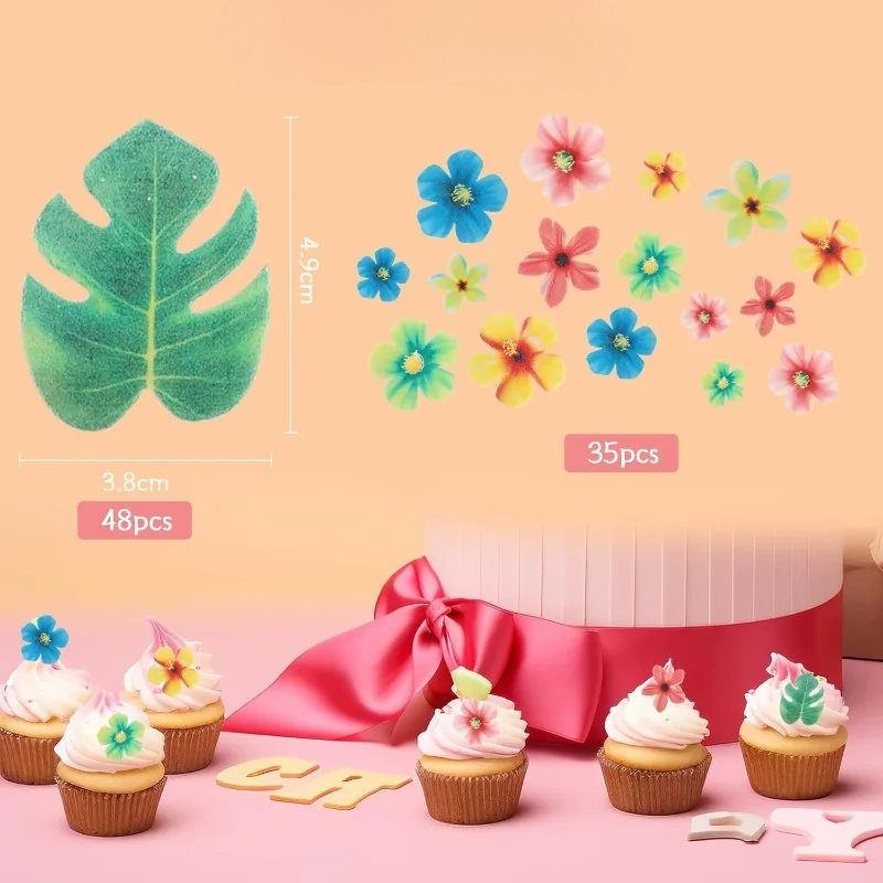 Déco Tropicales Comestibles pour Gâteau Quantité