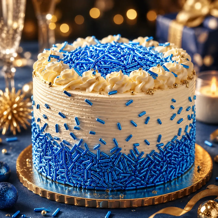 Déco Vermicelle Bleu Gâteau