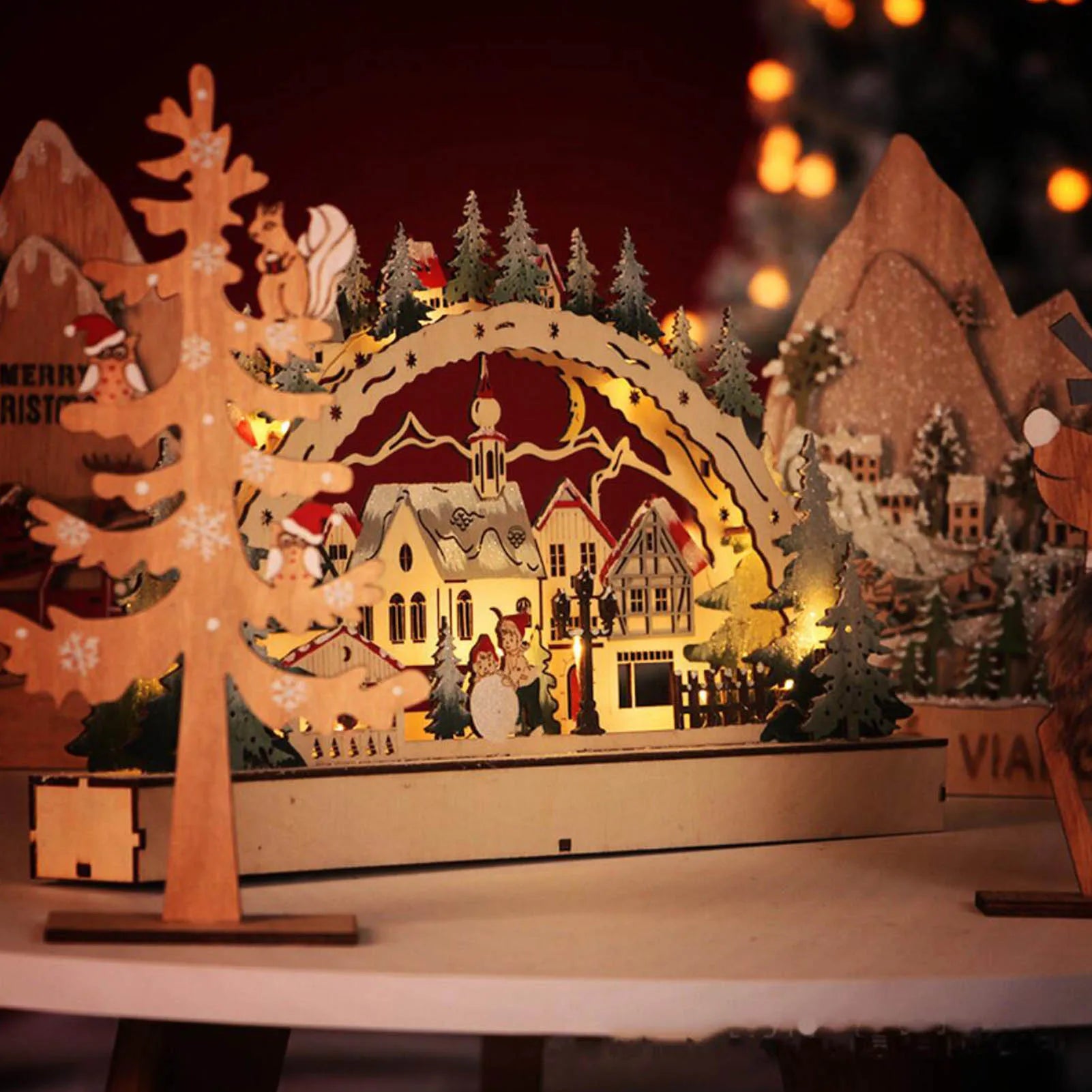 Déco de Table Lumineuse Noël Unique