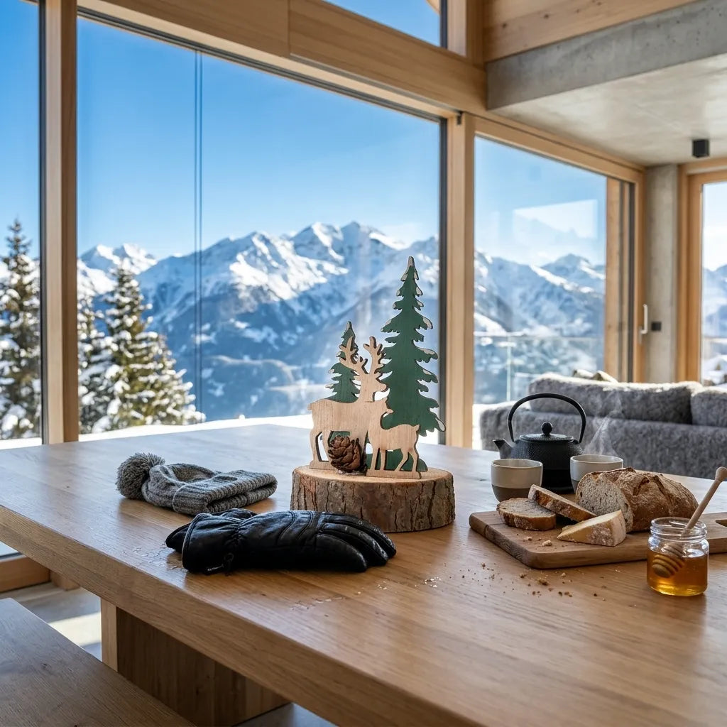 Déco de Table Sapin en Bois Minimaliste