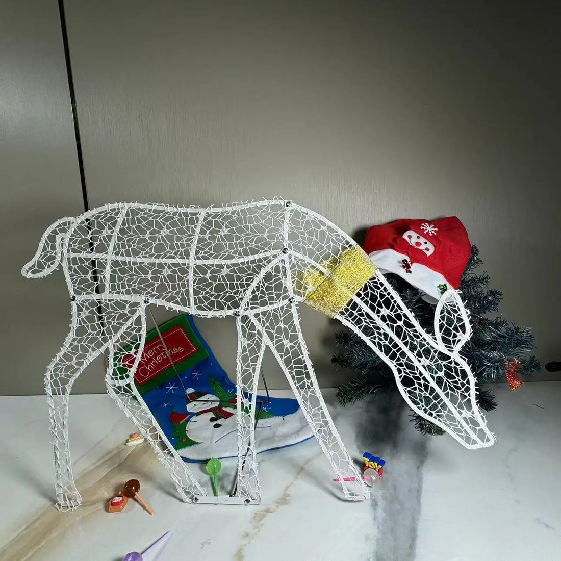 Déco Élans Lumineux en Fer tendance