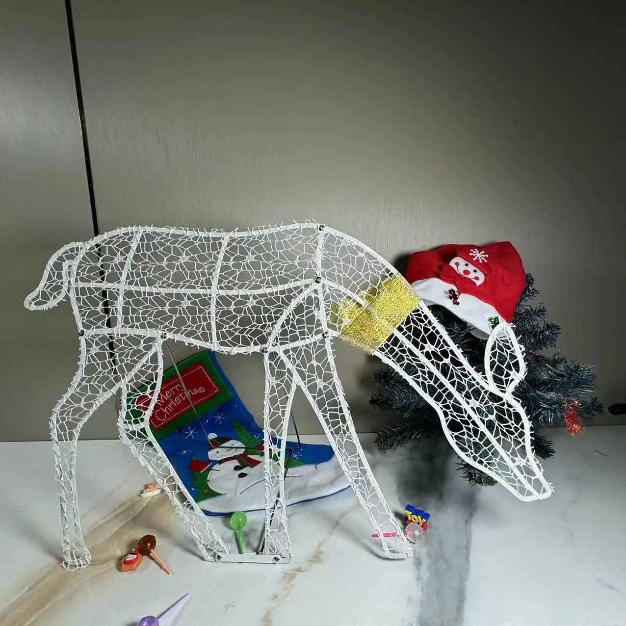 Déco Élans Lumineux en Fer tendance