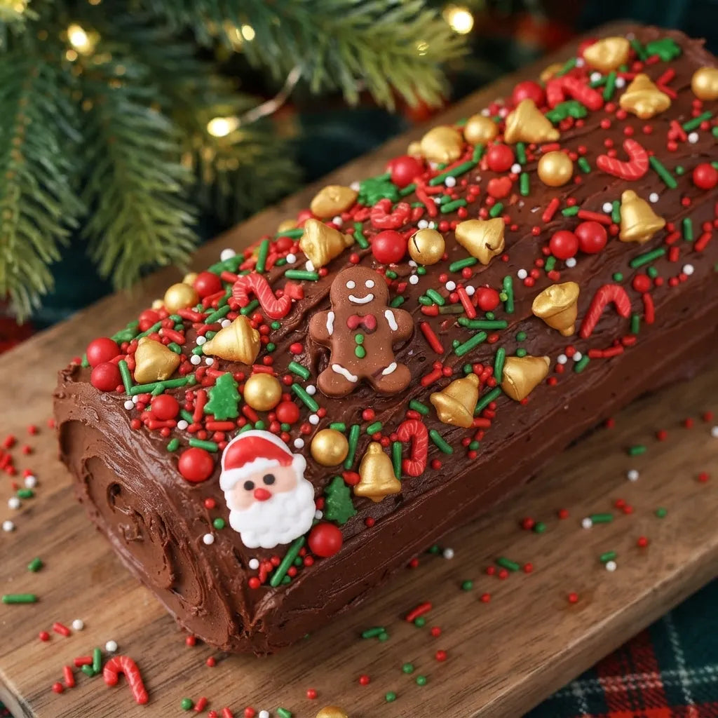 Décoration Gâteau Noël Festif