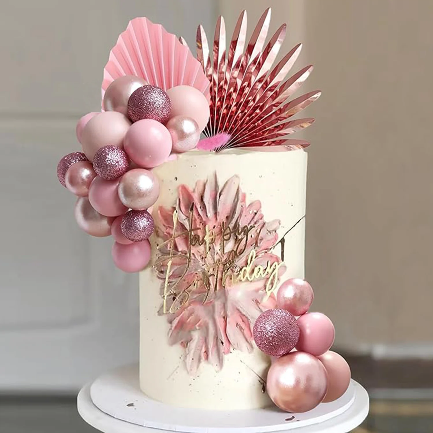 Décoration Gâteau Rose