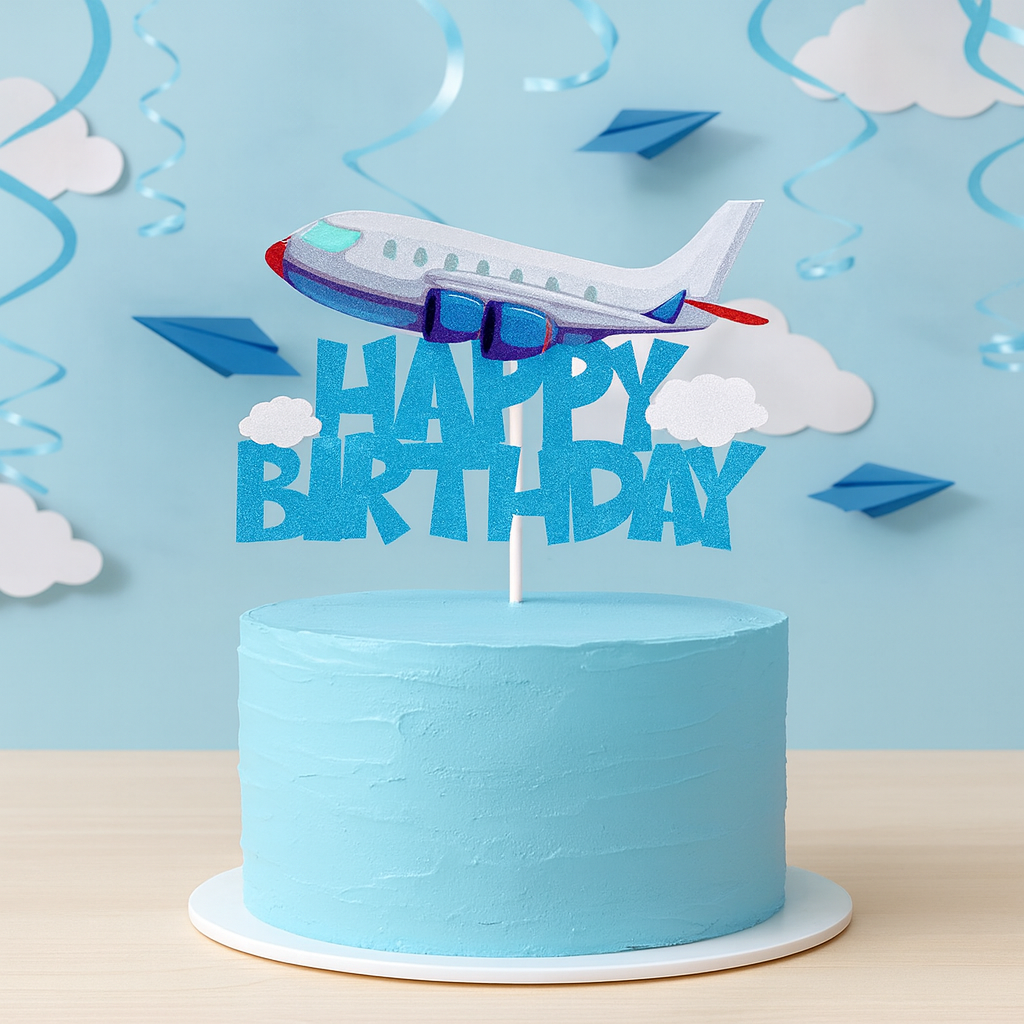 Décoration Happy Birthday Avion