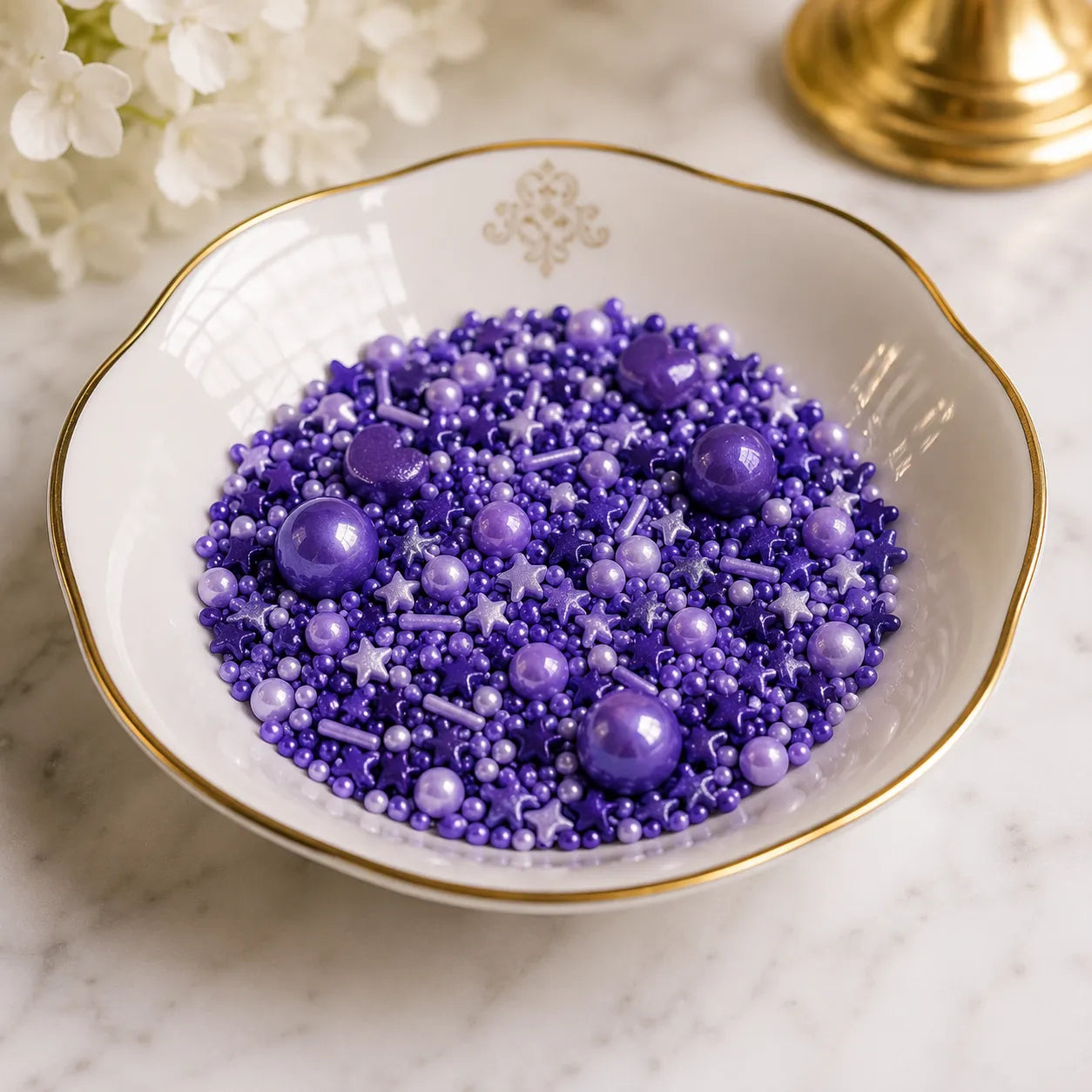 Décoration Pour Gâteau Violette Comestible élégant