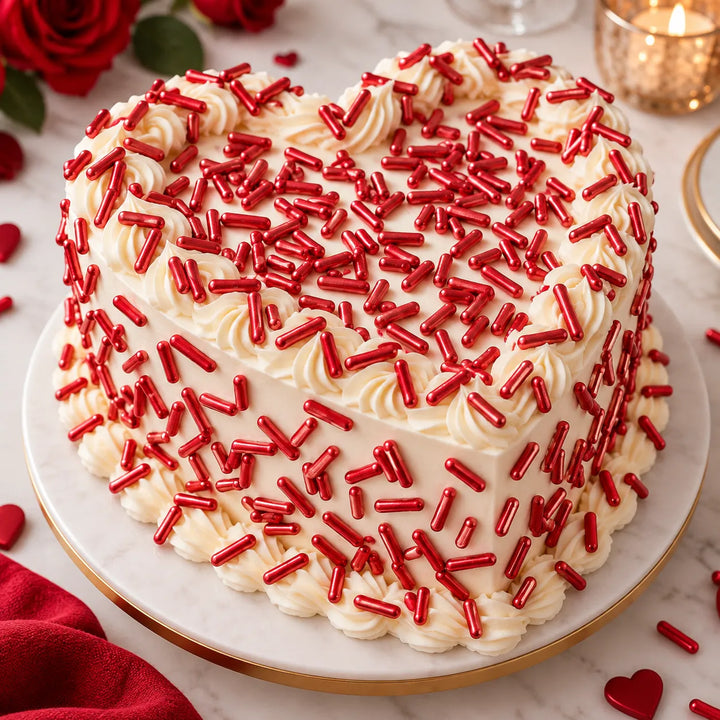 Décoration pour Gâteau Rouge romantique
