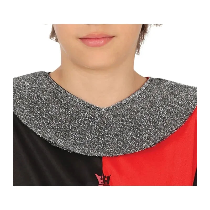 Déguisement Chevalier Noir et Rouge Col