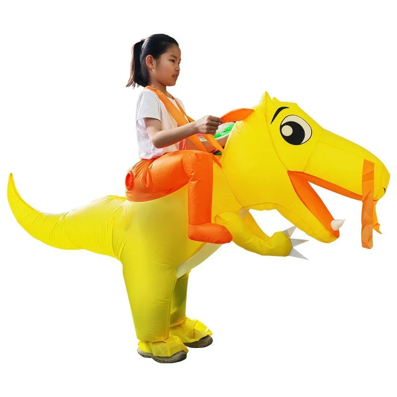Déguisement Dinosaure Gonflable Enfant Jaune