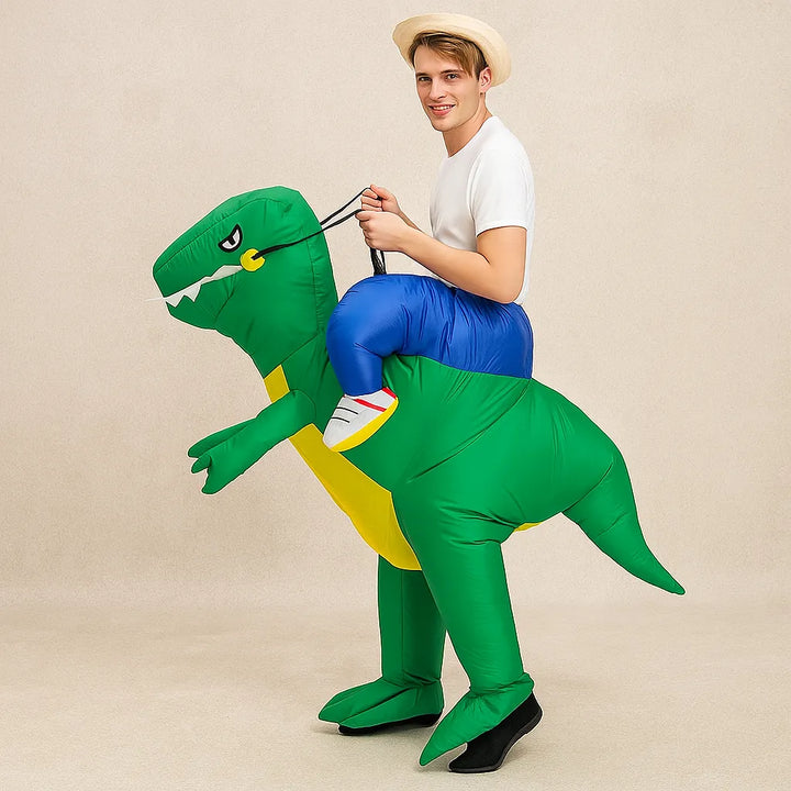 Déguisement Dinosaure Vert Adulte Gonflable Fun
