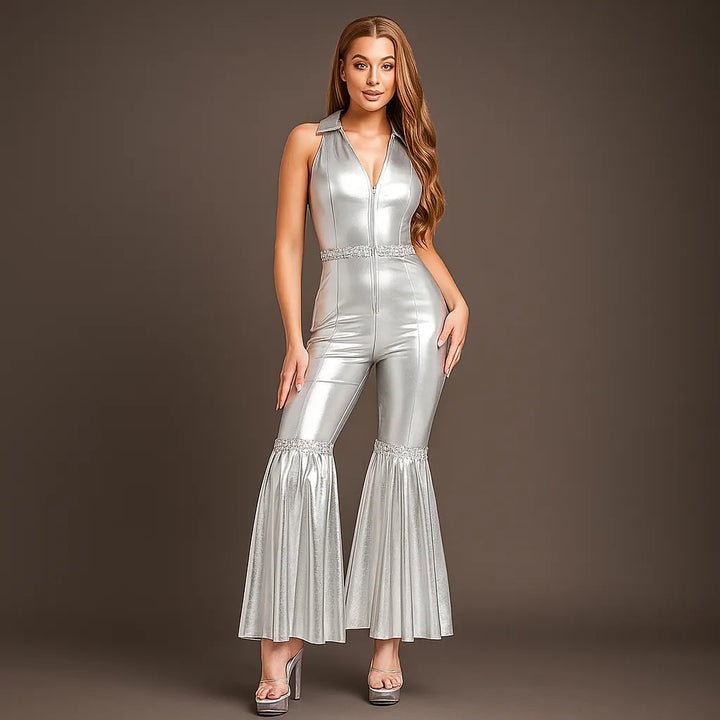 Déguisement Disco Argent Stylée