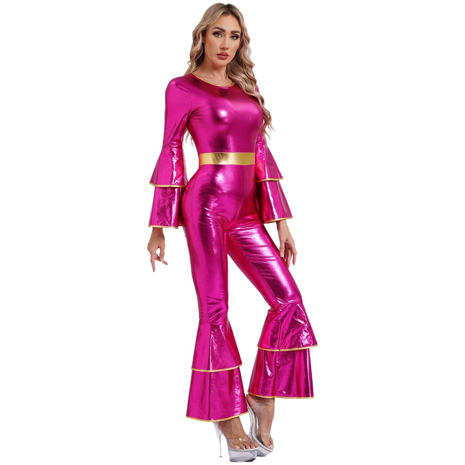 Déguisement Disco Femme Rose Chic