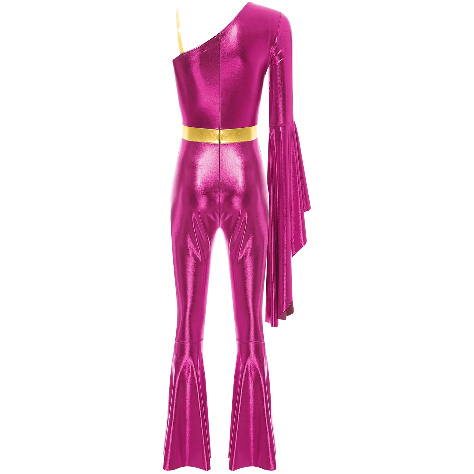 Déguisement Disco Rose Métallisé Extensible