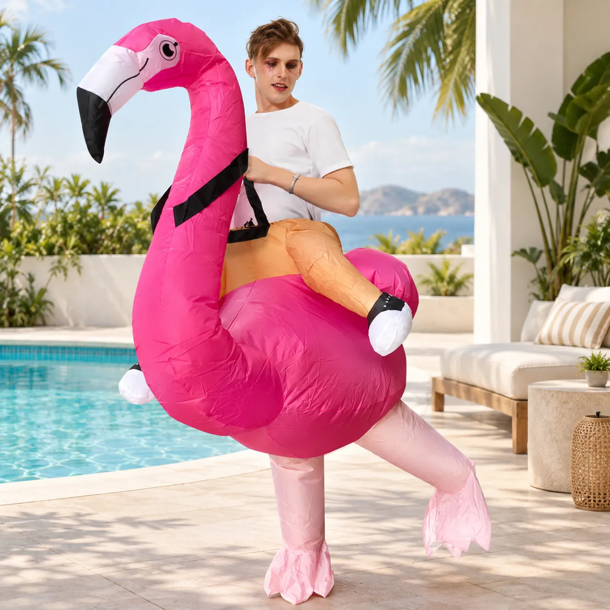 Déguisement Gonflable Flamant Rose Original
