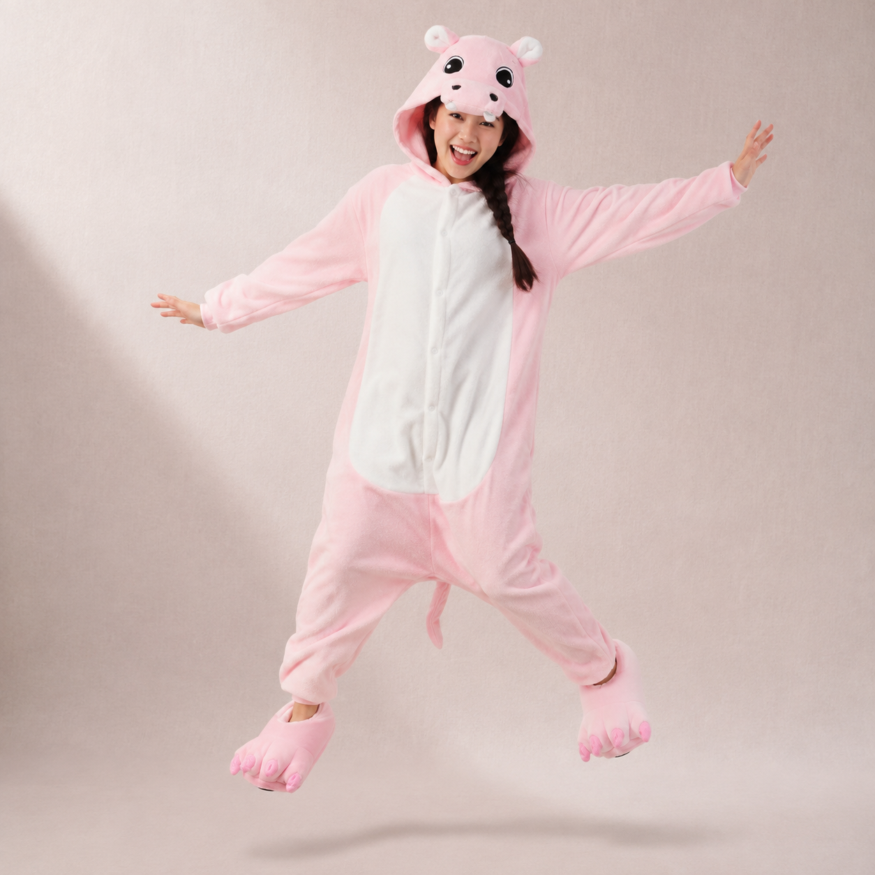Déguisement Hippopotame Rose Cool