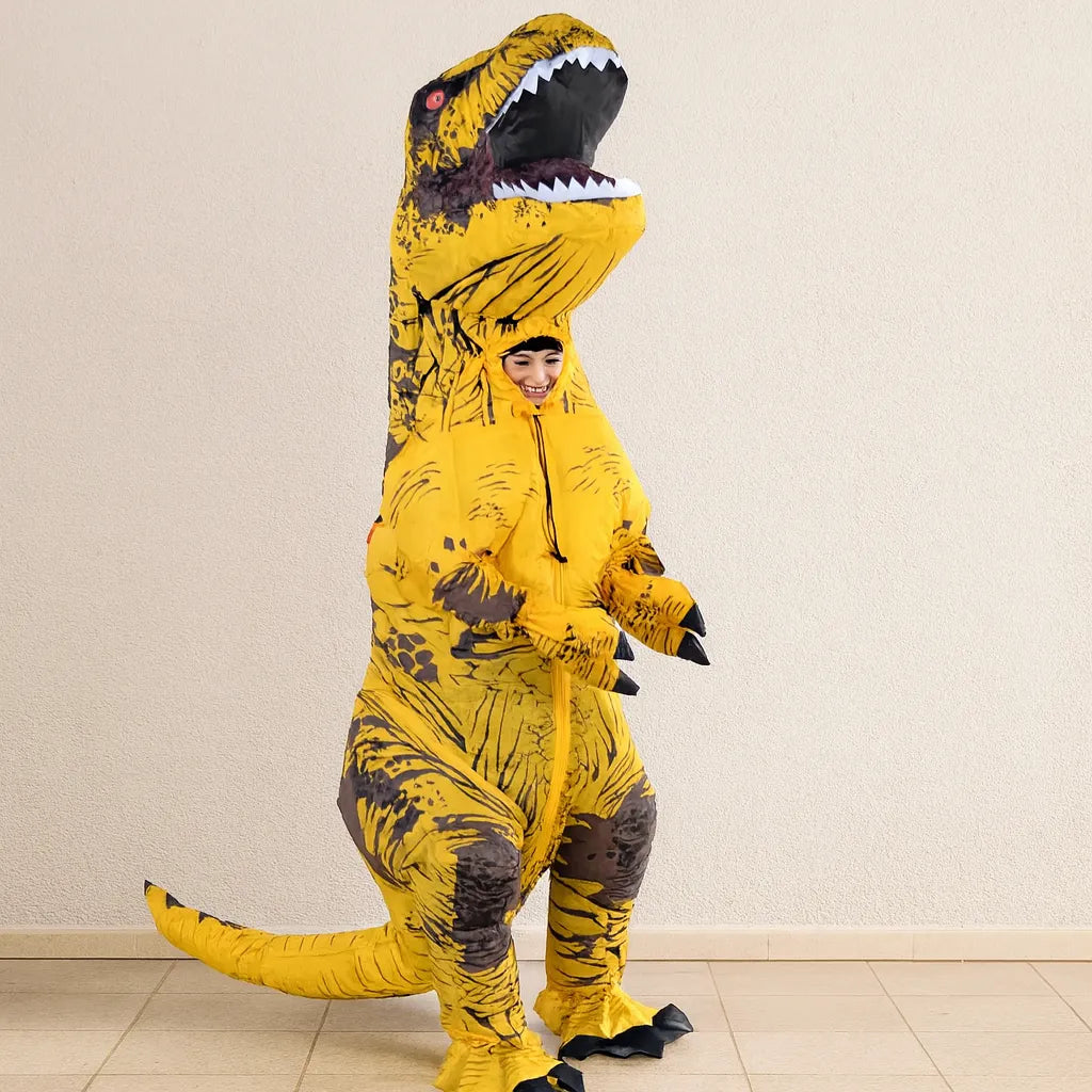 Déguisement Mascotte T-Rex Jaune