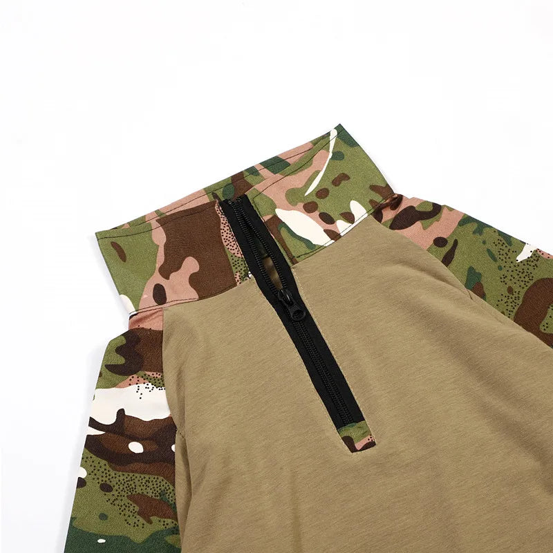 Déguisement Militaire avec Casquette Vert  Camouflage