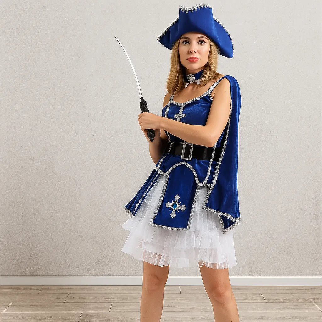 Déguisement Pirate Bleu Femme Design