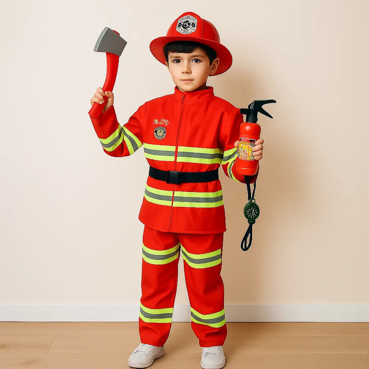 Déguisement Pompier Rouge