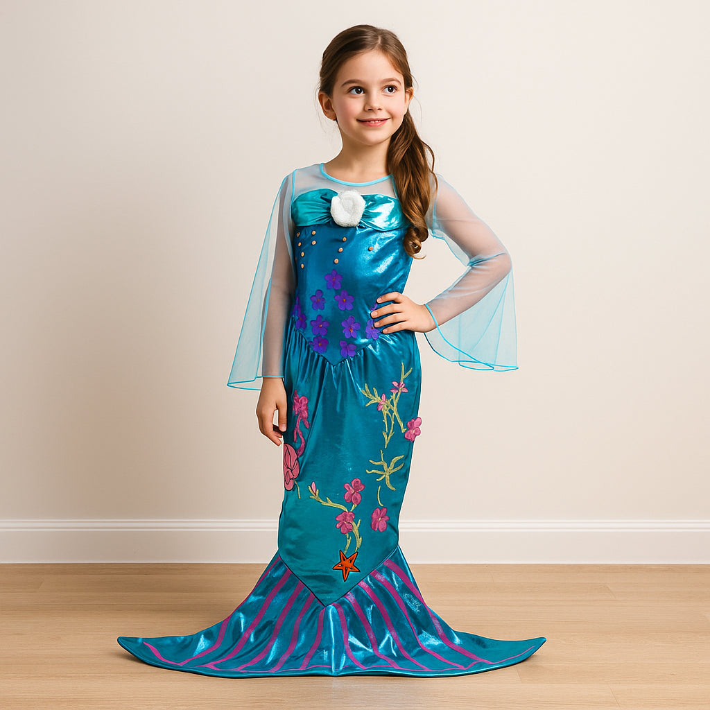 Déguisement Sirène Bleu