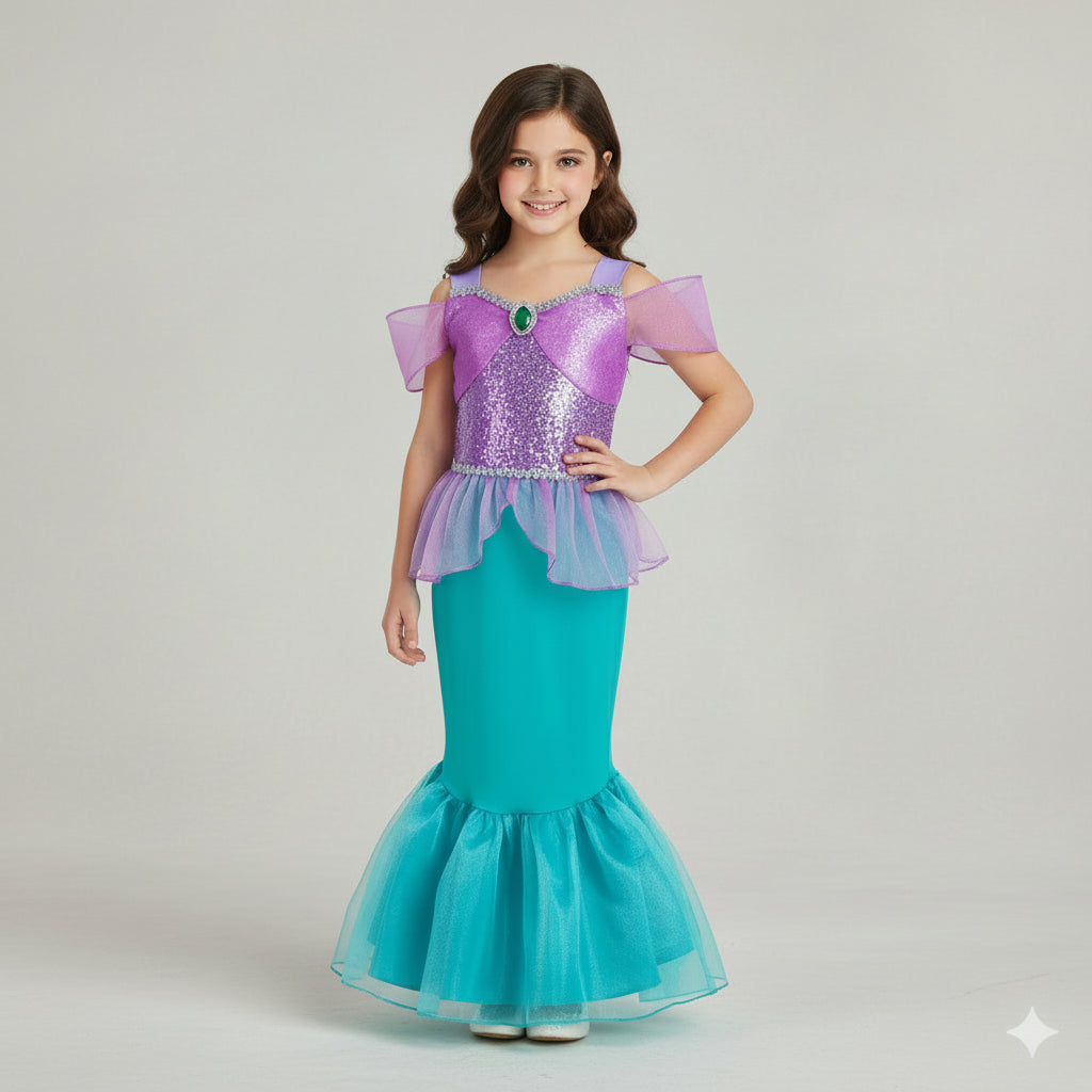 Déguisement Sirène Fille Off Shoulder chic