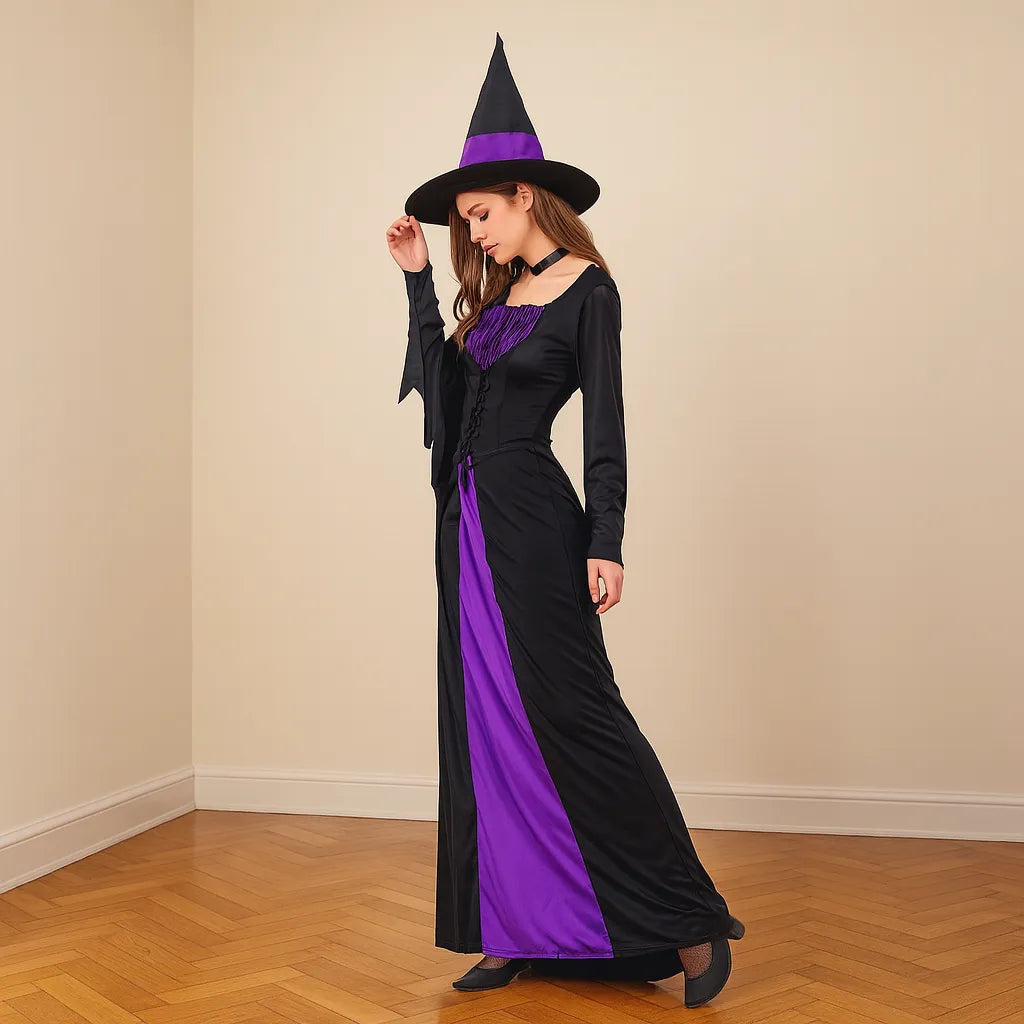 Déguisement Sorcière Noir et Violet